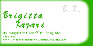 brigitta kazari business card